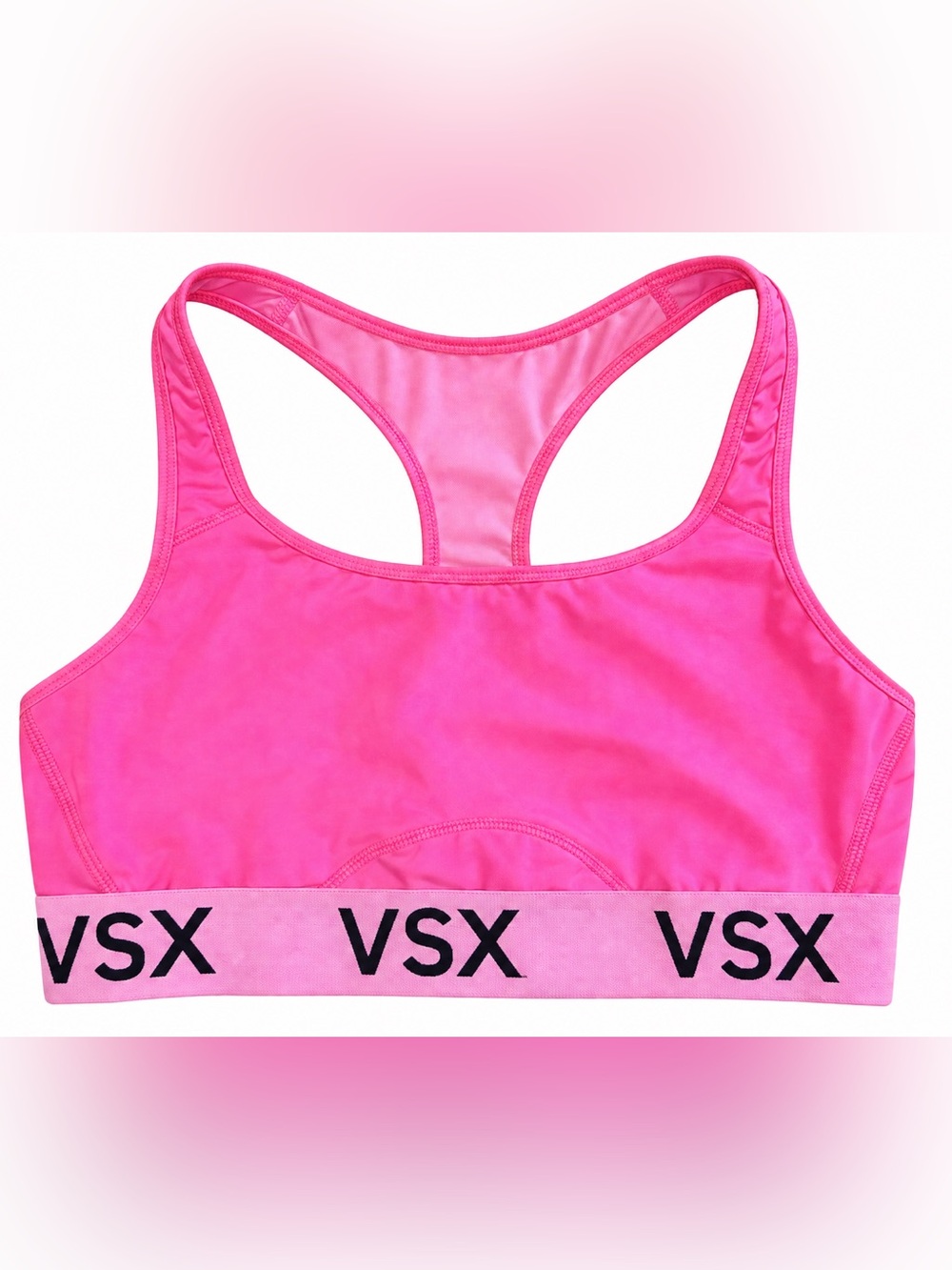 VSX Hot Pink Racerback Sports Bra with Branded Band